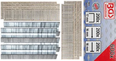 Image de BGS 3010-1 Assortiment d'agrafes, de boulons et de clous, 600 pcs.