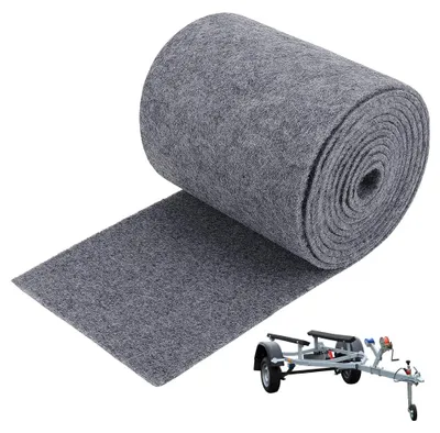 Marine-Teppich 6 mm, 5 m × 22,8 cm, grau, Polyester