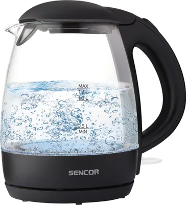 Obrázek produktu pro SENCOR SWK 2300BK Rychlovarná konvice, objem 1,2 l, příkon: 2 200 W, oboustranný vodoznak, vyjímatelný a omyvatelný filtr pro zachycení nečistot, středový 360° STRIX konektor