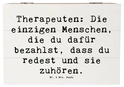 Produktbild von Mr. & Mrs. Panda Box Spruch Wunderbare Therapeutin 22 x 15 cm - Weiß - Geschenk, holzschatulle, kreative Geschenke, Beruf, Hingabe, personalisierte, Kiste, fotobox, Hilfe