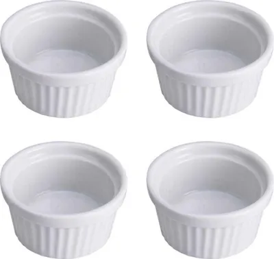 Obrázek produktu pro Misky na občerstvení z porcelánu, 4 ks, bílé