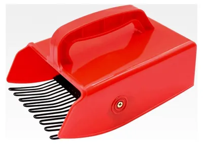 Produktbild von Beerenpflücker mit Metallkamm und ergonomischem Design für einfaches Beerenpflücken, rot