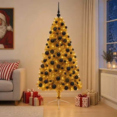 Imagen del producto de Árbol de Navidad artificial con bolas 210 cm 300 LED