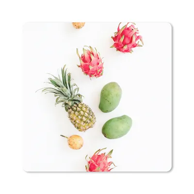 Produktbild von MuchoWow® Mauspad Mousepad Tropisch - Rosa - Obst 30x30 cm - Mousepads - Maus Mat - Pad - Mausunterlage - Gaming