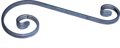 Produktbild von S Bogen geschmiedet aus 12x6mm Eisen, Zaun Schnörkel Schmiedeeisen 330x130mm