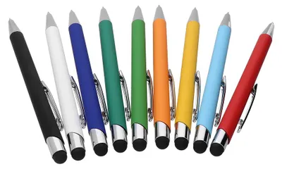 Produktbild von MPM-Quality Kugelschreiber Bernardo Aluminium Hellblau mit Touchpen