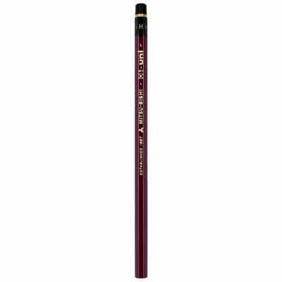 Obrázok produktu pre Mitsubishi Pencil Hi-uni Drevená Grafitová Ceruzka - Tvrdosť H