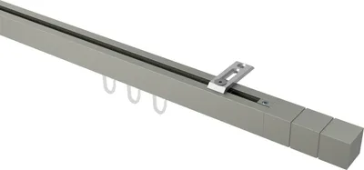 Produktbild von Interdeco Innenlaufstange / Gardinenstange mit Innenlauf Satin-Silber, Typ Quadline Cubes (Rillenquader), 20 x 20 mm 1-läufig, 360 cm