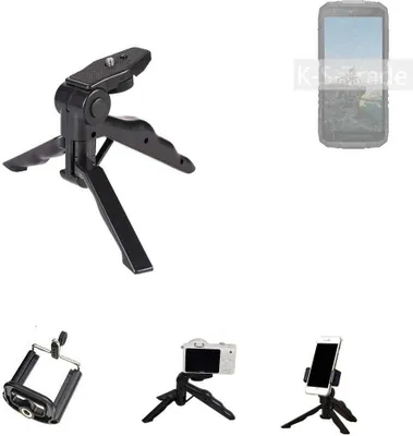 Produktbild von K-S-Trade Stativ Tisch-Ständer Dreibein Handy-Stativ Ständer kompatibel mit Doogee S41 Mini-Stativ Smartphone Tripod Handy-Stativ aus Plastik