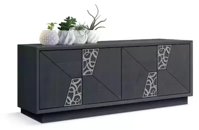 Produktbild von Graues Luxus Sideboard Wohnzimmer Holz Kommode Moderne Anrichte Neu