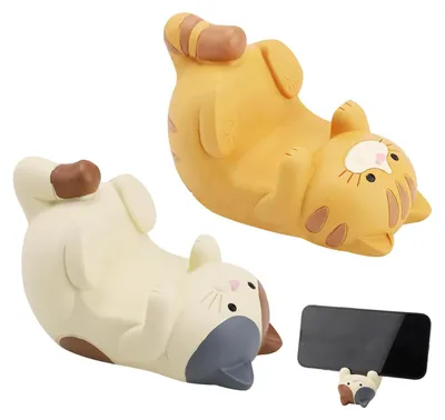 Produktbild von 2pcs Funny Cat Holder SüßEr Katze Niedlicher Handyhalter Katzenkopf Handyhalterung Handyhalterung Tisch Handyhalter Tisch HandystäNder Tisch Handyhalter Schreibtisch Phone Holder Smartphone StäNder