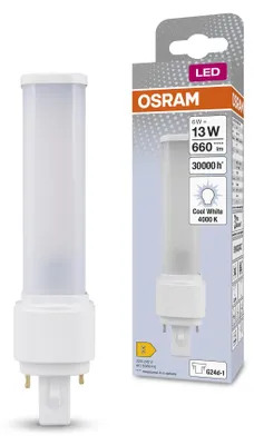 Obrázok produktu pre OSRAM HOMELIGHTING 4058075558182 LED (monochrome) EEC E (A - G) G24d-1 6 W = 13 W Neutral white (Ø x L) 34 mm x 148 mm 1 pc(s)