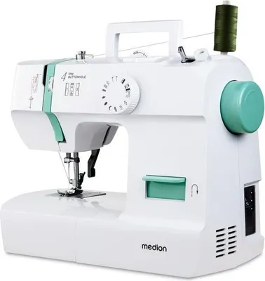Obrázek produktu pro Šicí stroj MEDION SM 70, 71 W, 12 stehů, 700 ot./min, LED osvětlení, tyrkysová barva