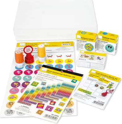 Produktbild von TimeTEX Belobigungs-Set "Motivieren mit System" 10-tlg., in Box