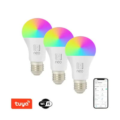 Obrázek produktu pro Immax NEO LITE Smart sada 3x žárovka LED E27 11W RGB+CCT barevná a bílá, stmívatelná, WiFi