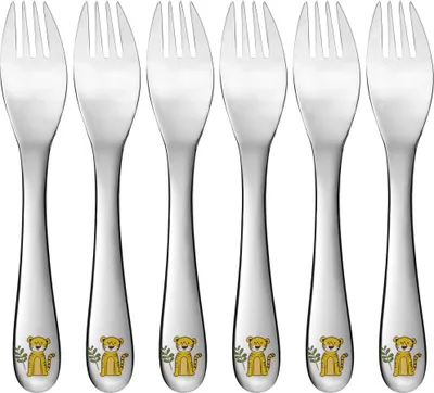 Produktbild von Kindergabel, 6-teilig, Edelstahl, Tiger