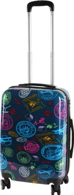 Produktbild von Reisekoffer Koffer Hartschalenkoffer Reisetrolley Bunt Größe S  55x40x23cm