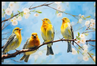 Produktbild von Plakat 60x40cm Frühlingspfiffe