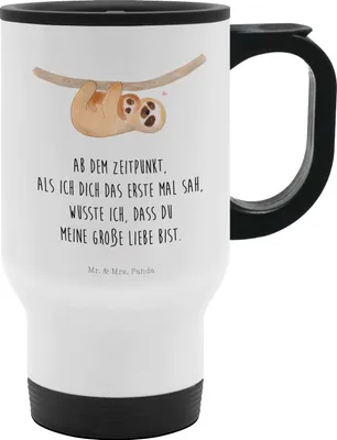Produktbild von Mr. & Mrs. Panda Kaffeebecher To Go Faultier Kind - Weiß - Geschenk, Liebe, Thermobecher, Edelstahlbecher, Kinder, glücklich, Baby, Geburt, thermosbecher, Groß