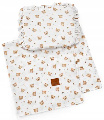 Produktbild von Infantilo Baumwollmusselin-Set Decke Kissen "TEDDY BEAR"