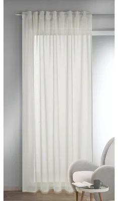 Produktbild von Fertigschal verdeckte Schlaufen „Leon“ von Albani: 245x135cm / Weiß Größe (HxB): 245x135cm Farbe: Weiß