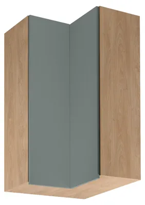 Produktbild von Hoher Eckschrank SALERNO - 60x60 cm, Eiche/Grün