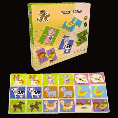 Immagine prodotto di BABU - Puzzle- Pexeso zvířátka z farmy