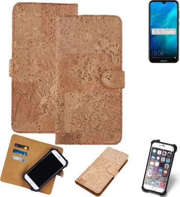 Produktbild von K-S-Trade Hülle kompatibel mit Huawei Honor Play 8  Kork Handyhülle Cover  Schutzhülle TPU Case Bumper in Hellbraun, (1x)