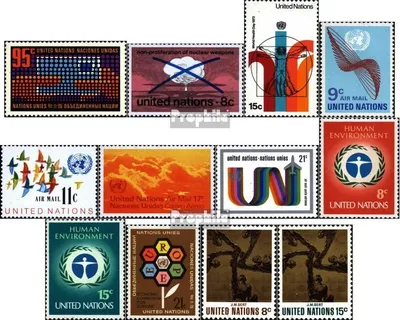 Produktbild von Briefmarken UNO - New York 1972 Mi 242-253 (kompl.Ausg.) Jahrgang 1972 komplett postfrisch Freimarke