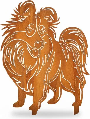 Produktbild von Edelrost Shetland Sheepdog - Rost Deko Hund Rostfigur Gartendeko für Draußen - stabile Metall Gartenfigur aus Stahl - Wetterfest für Beet Terrasse - 37x31cm