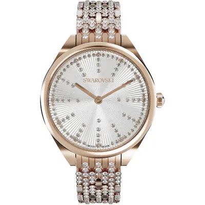Produktbild von Swarovski 5610487 Damen-Armbanduhr, Roségold-Gehäuse, Metall-Armband