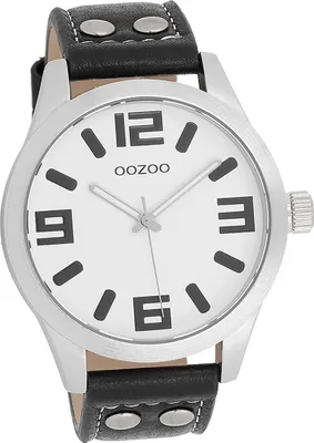 Obrázek produktu pro Oozoo kožené pánské analogové quartzové hodinky s náramkem černé Hodinky D2UOC1053A