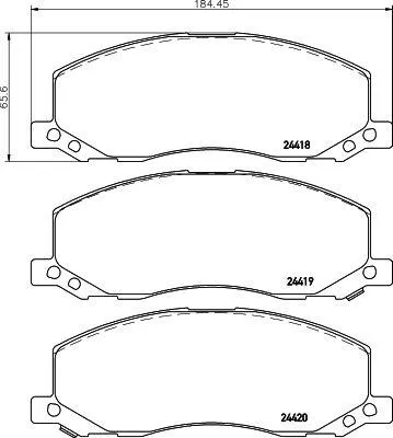 Produktbild von HELLA Bremsbeläge Satz Vorne Bremsklötze für OPEL INSIGNIA Caravan 8DB 355 013-061