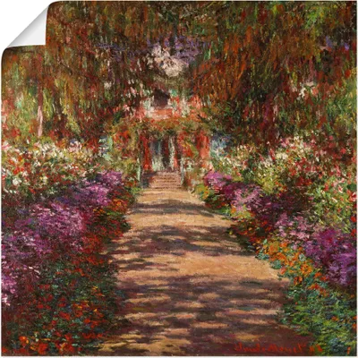Produktbild von ARTland Poster Weg in Monets Garten in Giverny. 1902 Größe: 70x70 cm