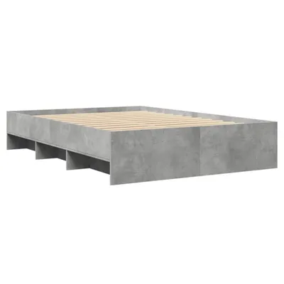 Produktbild von Bettgestell Betongrau 135x190 cm Holzwerkstoff