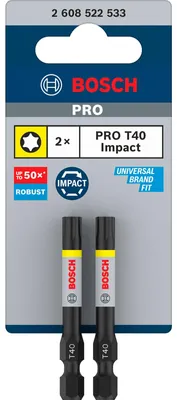 Zdjęcie produktu dla Zestaw bitów udarowych T40 55MM 2 szt. BOSCH