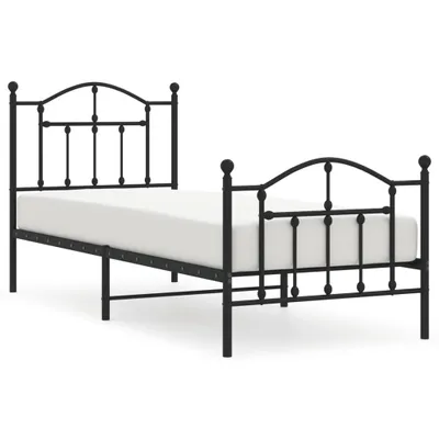 Obrázek produktu pro vidaXL Postel s čelem a nohou kovová 80x200 cm