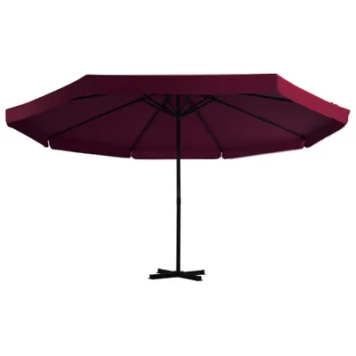 Zdjęcie produktu dla vidaXL Parasol z aluminiowym drążkiem 500 cm Bordeaux czerwony