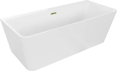 Immagine prodotto di Mexen Volta vasca da bagno indipendente a parete 150 x 75 cm, bianca, troppopieno oro - 51131507500-50