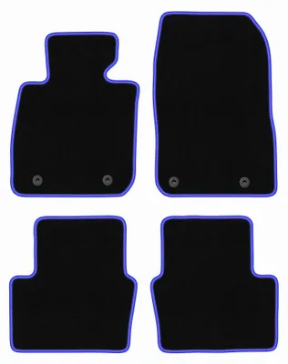 Immagine prodotto di Tappetini in moquette per Mazda CX-3 2015- (crossover) – set 4 pezzi, nero/blu, su misura – Wielganizator CARLUX