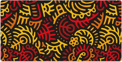Produktbild von Schreibtischmatte - Tischunterlage - Mauspad - 100x50 cm - Mexikanische Muster