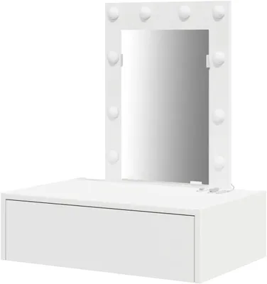 Immagine prodotto di Tavolino da trucco - Tavolino per il trucco - Camera da letto - Design moderno - 60 x 40 x 70 cm - Bianco