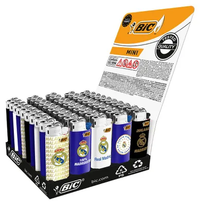 Image de Briquet Bic Mini Real Madrid Briquet à Pierre Compact Real Madrid - Bic