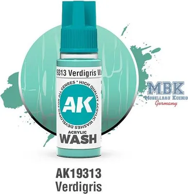 Obrázok produktu pre AK Interactive S.L. AK-19313 VERDIGRIS  AKRYLOVÁ FARBA