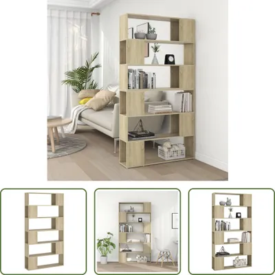 Produktbild von The Living Store Bücherregal Raumteiler Sonoma-Eiche 100x24x188 cm