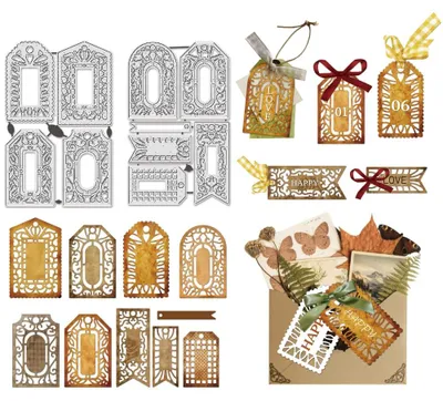 10 Stanzschablonen aus Kohlenstoffstahl für Scrapbooking