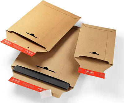 Produktbild von 50x Karton-Versandtaschen TP320 215x270mm SK mit Aufreißhilfe Vollpappe A5+/B5+
