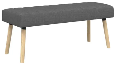 Image de Banc rembourré VidaXL, gris foncé, 110 x 40 x 46 cm, tissu