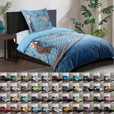 Produktbild von SANILO® Bettwäsche 135x200 cm, 100% feinste Baumwolle, 2-teilig, Bettbezug, Kissenbezug 80x80cm - Seefahrt