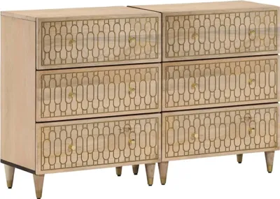 Produktbild von Beistellschränke 2 Stk. 60x33x75 cm Massivholz Mango